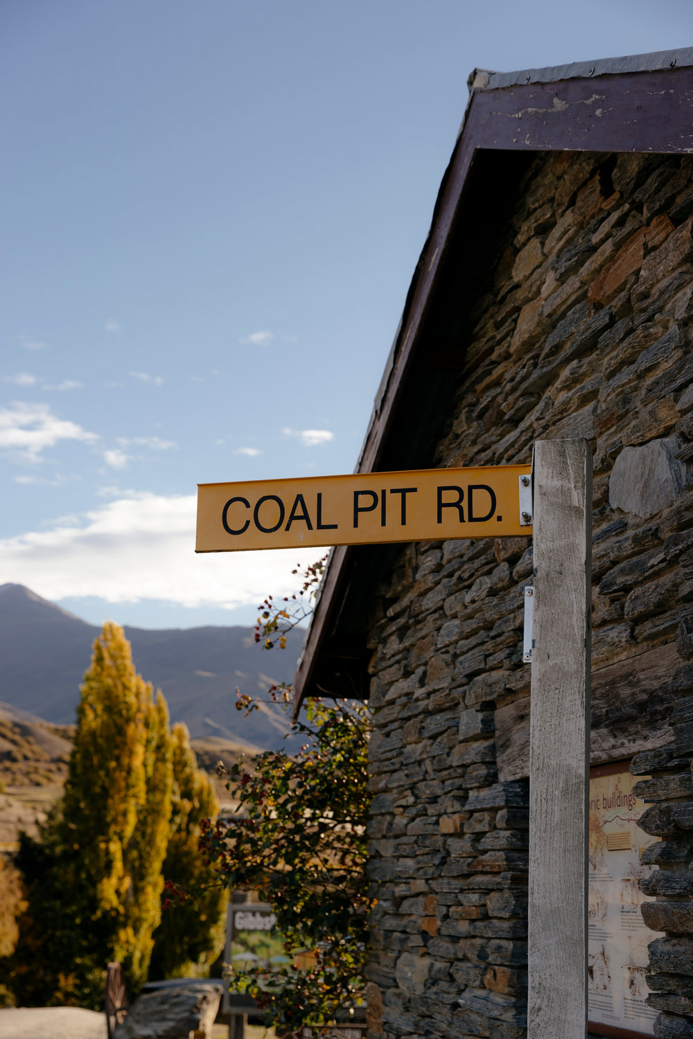 Coal Pit Road Sign in Gibbston