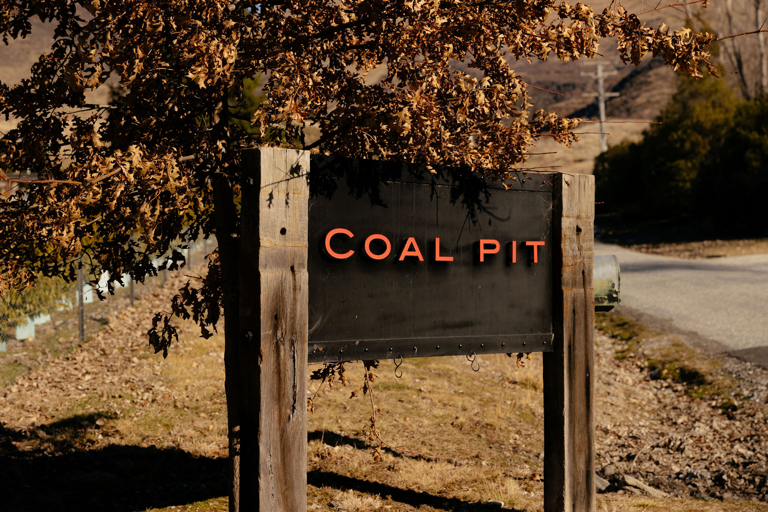 The Coal Pit Vineyard Entrance Sign